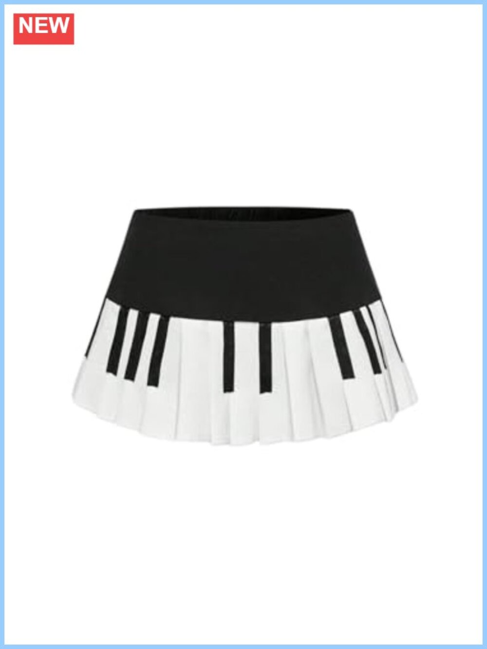Plus Size Piano Pleated A Line Mini Skirt Y2K Color Block Club Party